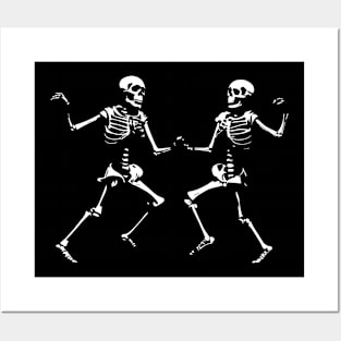 Skeletons dancing Dance Macabre Posters and Art